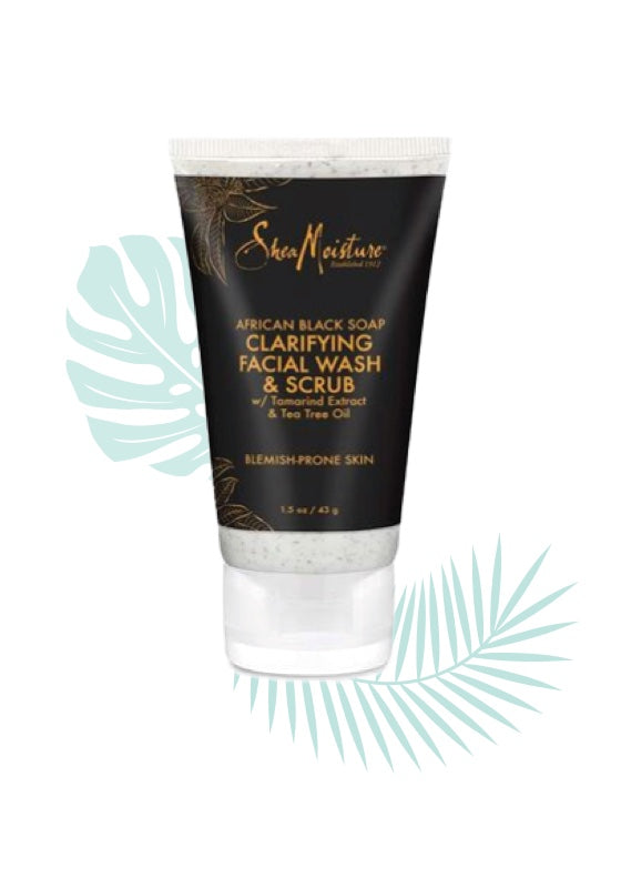 African Black Soap Clarifying Facial Wash & Scrub