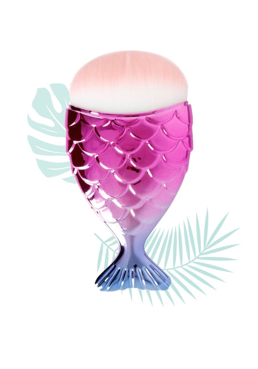 Bella Beauty Mermaid Tail 100% Vegan Bristles Kabuki Brush